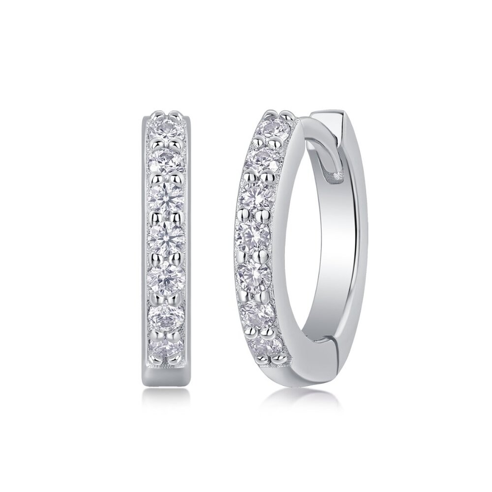 925 sterling silver moissanite earrings